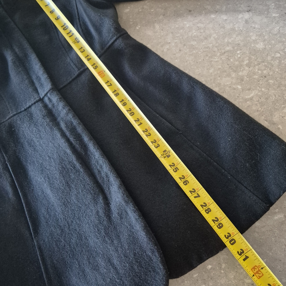 Vintage Guess Black Wool Pea Coat Womens Small Classic Minimalist Clean Girl - Picture 7 of 16
